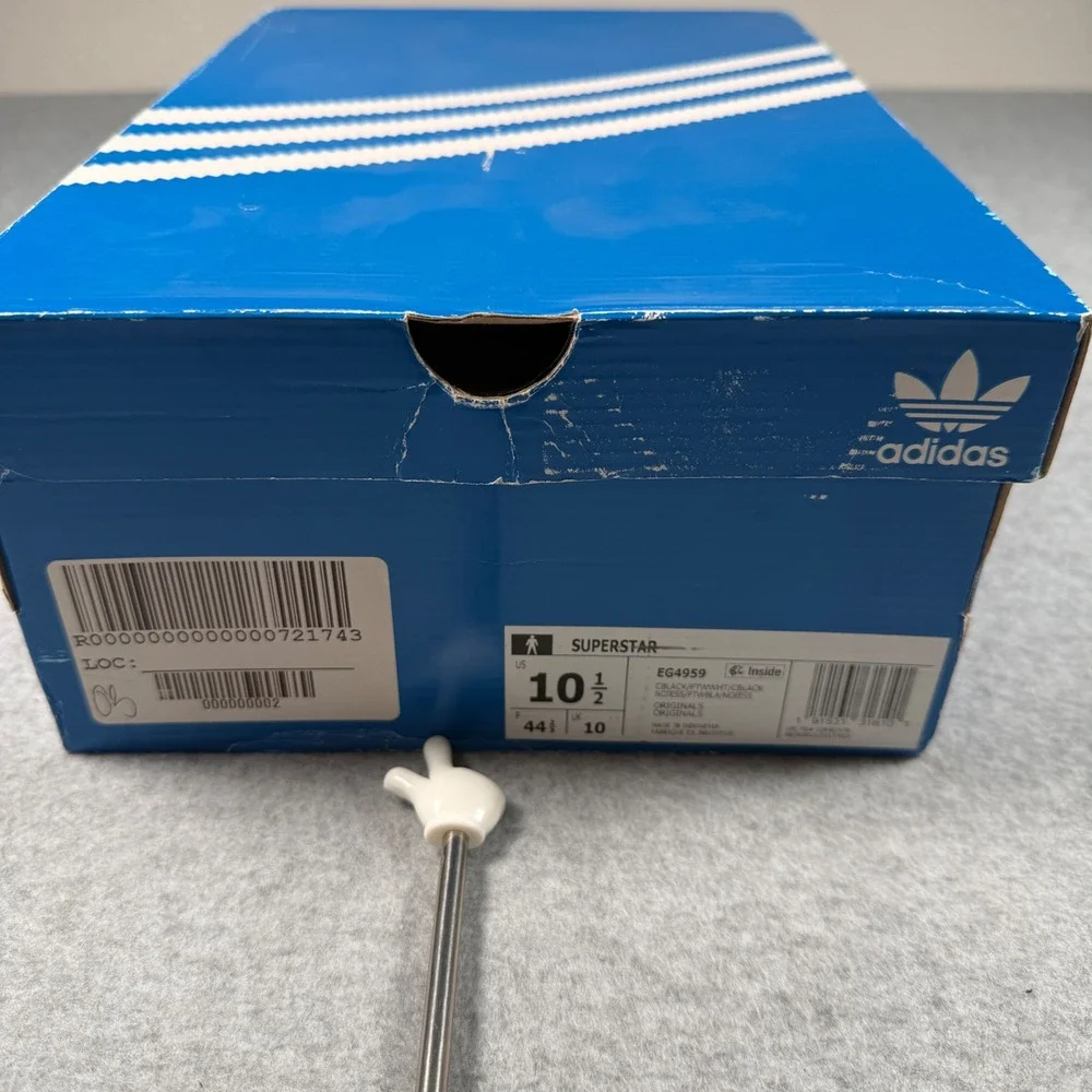 Adidas Originals Superstar Core Black White Gold EG4959 Mens 10.5 Sneaker